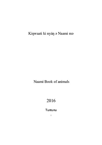 Naami Book of animals. 