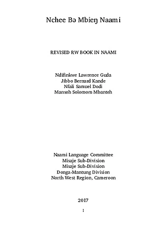 Naami reading and writing book 